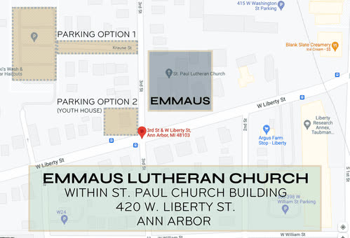 Parking diagram near Emmaus at 420 W Liberty St
